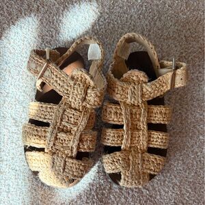 Janie and Jack Natural Woven Kids Sandals